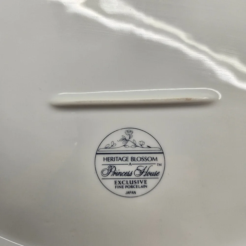 Princess House Heritage Blossom Oval Serving Platter Fine Porcelain Japan 661